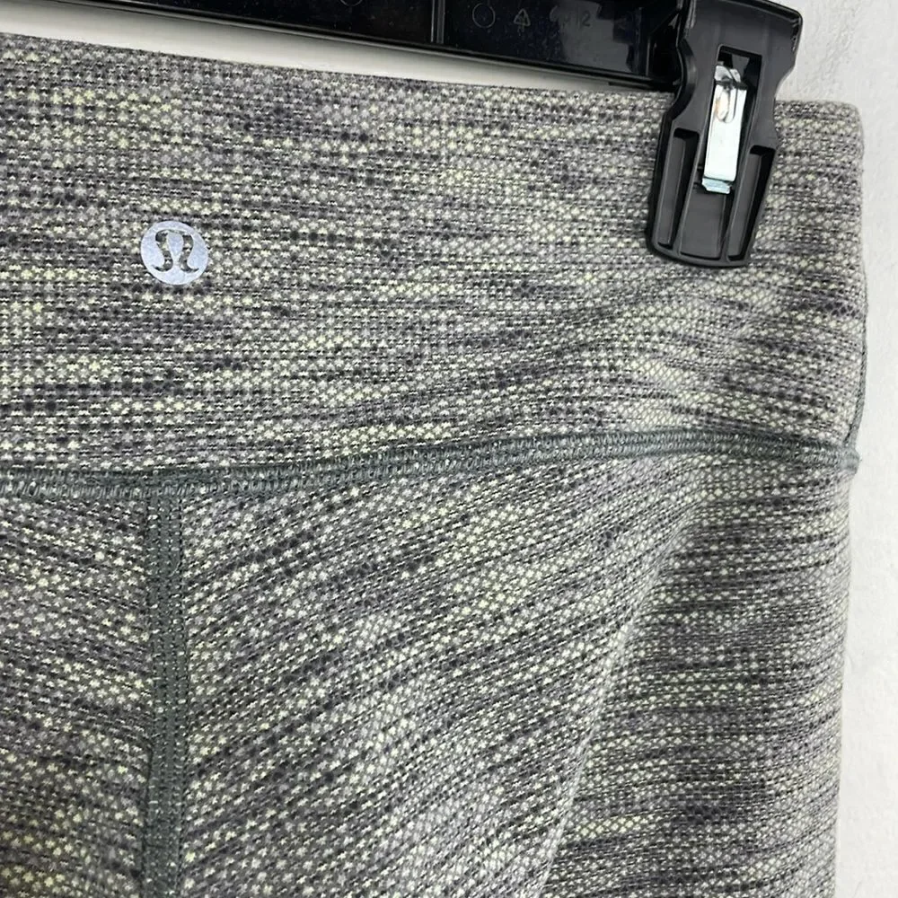 Lululemon Wunder Under Crop 6 Diamond Jacquard Space Dye Slate Clarity Yellow